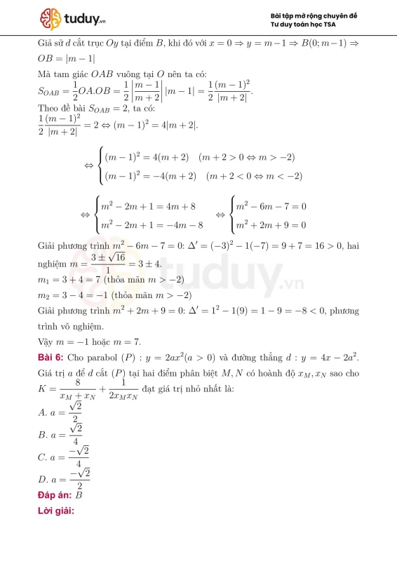 Chuyên đề Toán TSA: Hàm số & đồ thị. Phương trình, hệ PT p1