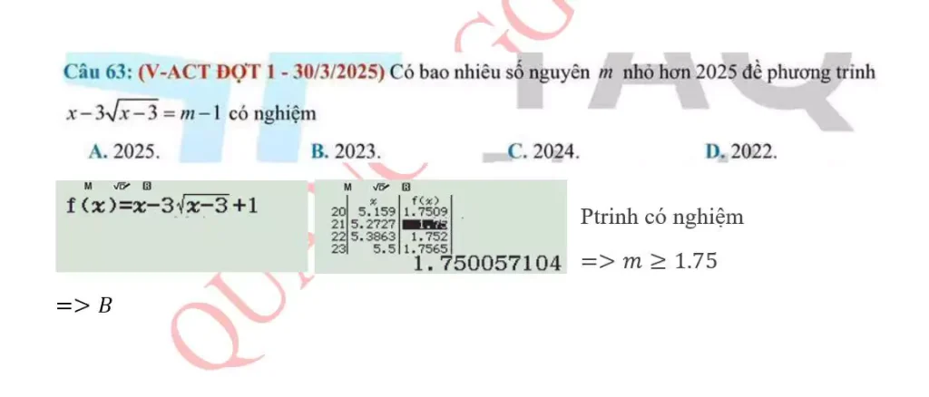 Giải đề ĐGNL HCM 2025 với Casio LNQ số 6