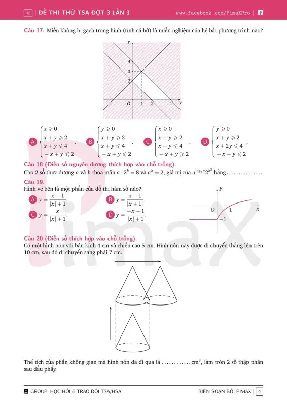 Đề minh họa đánh giá tư duy TSA 2025 Toán học số 33 trang 4