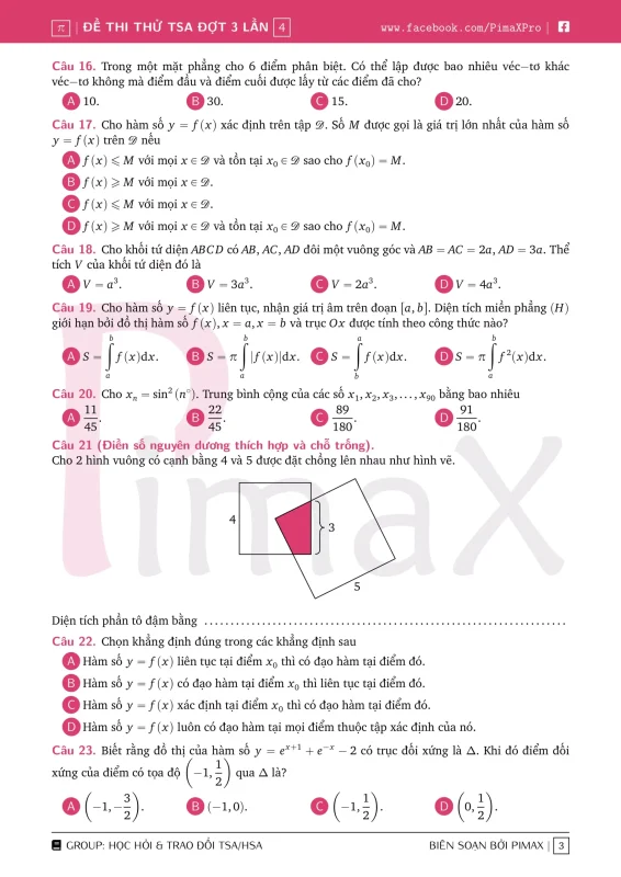 Đề minh họa đánh giá tư duy TSA 2025 Toán học số 34 trang 1