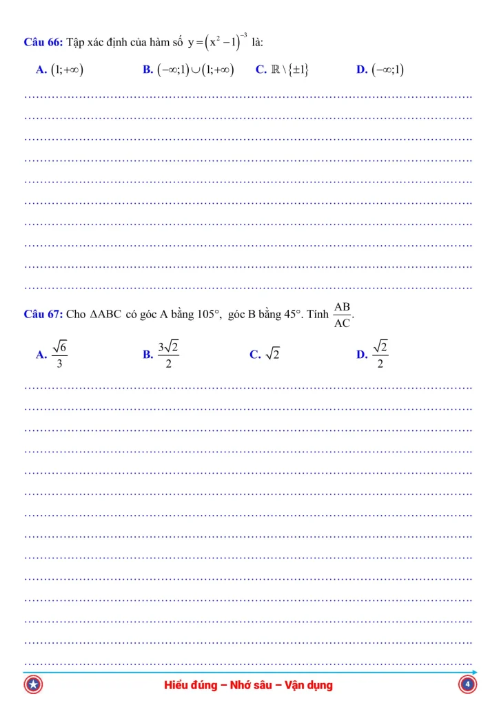 Đề Thi ĐGNL TP HCM 2025 Đợt 1 - phần toán số 4