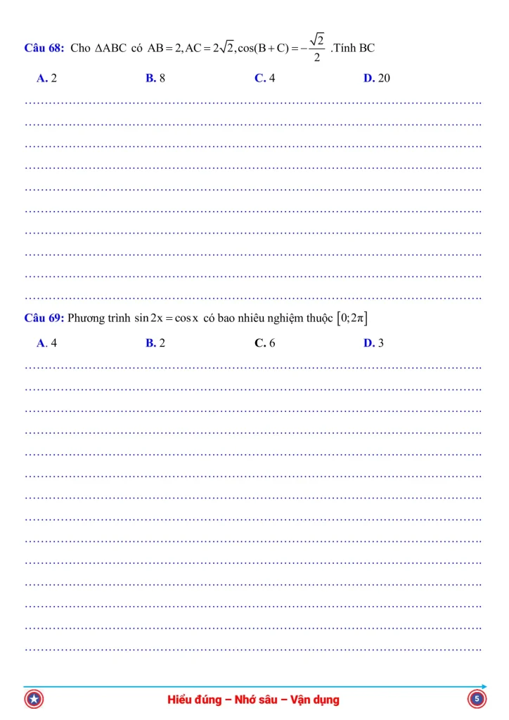 Đề Thi ĐGNL HCM 2025 Đợt 1 - phần toán số 5