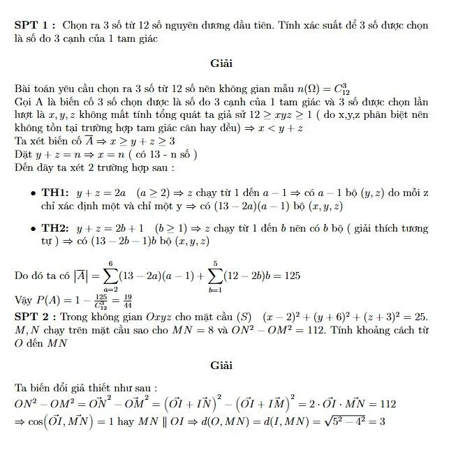 đề thi đánh giá năng lực sư phạm Hà Nội SPT 2025 môn toán