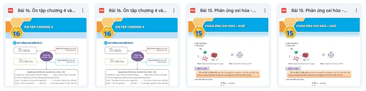 Tài liệu chương Phản ứng oxi hóa - khử (hóa 10)