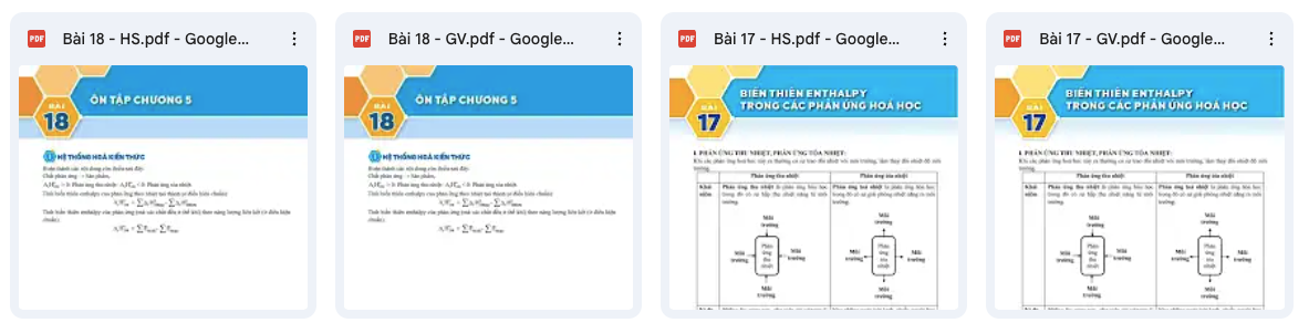 Hóa học 10 - Chương 5 Năng lượng hóa học