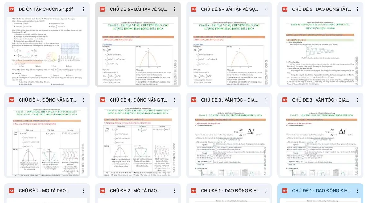 Vật lý 11 - Chương 1 Dao động