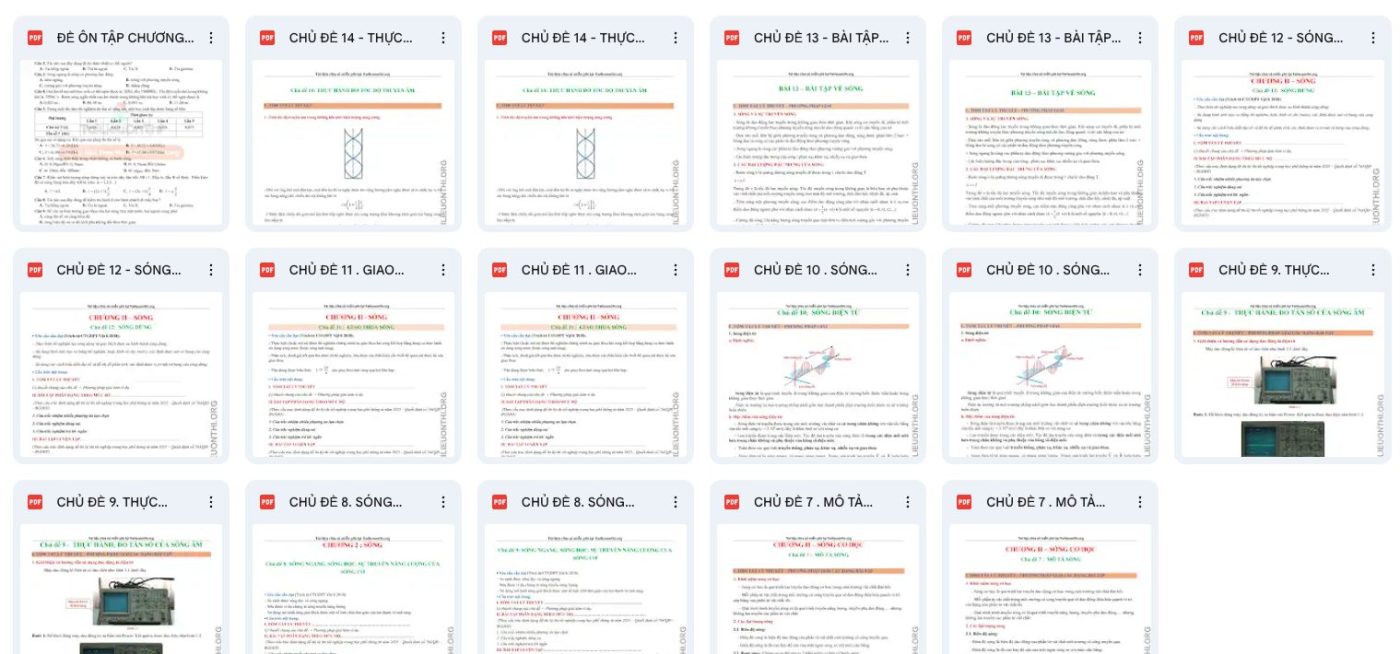 Vật lý 11 - Chương 2 Sóng