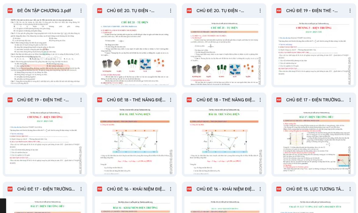Vật lý 11 - Chương 3 Điện trường