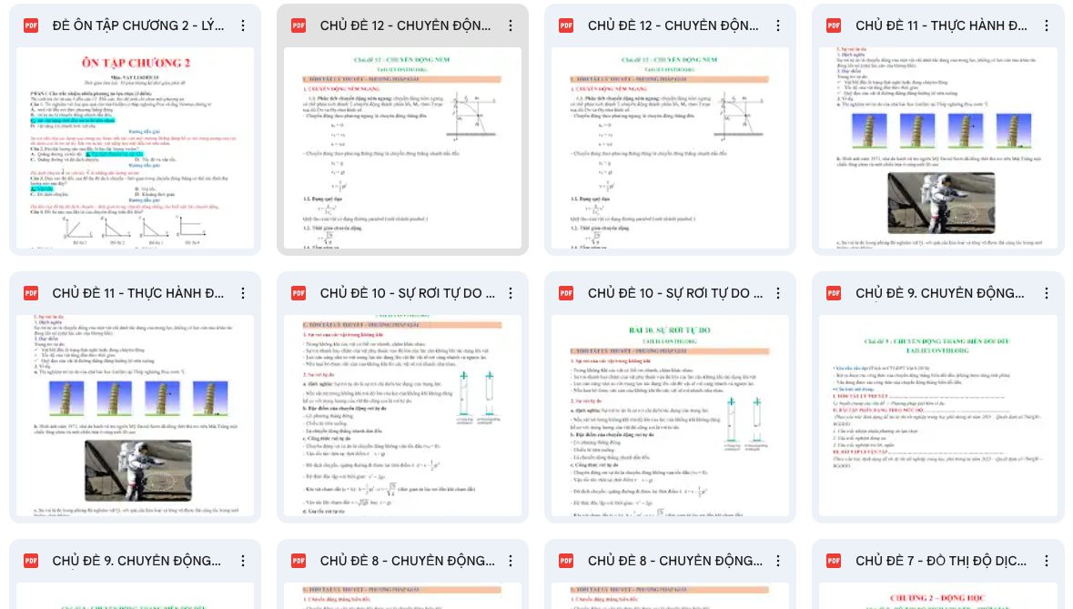 Vật lý 10 - Chương 2 Động học