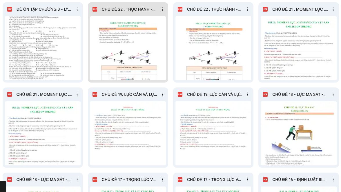 Vật lý 10 - Chương 3 Động lực học