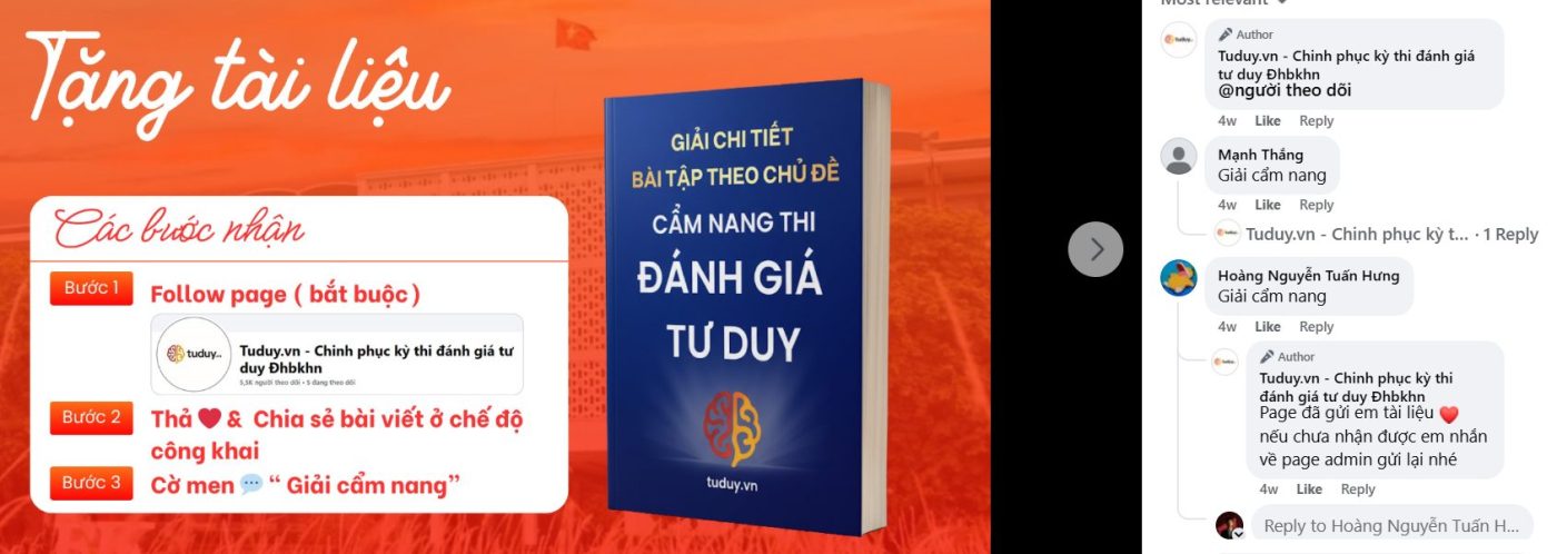 Tải giải chi tiết bài tập sách Cẩm nang thi đánh giá tư duy TSA