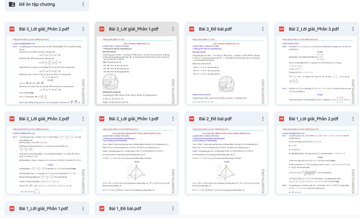 Toán 12 Phương trình mặt phẳng, đường thẳng, mặt cầu