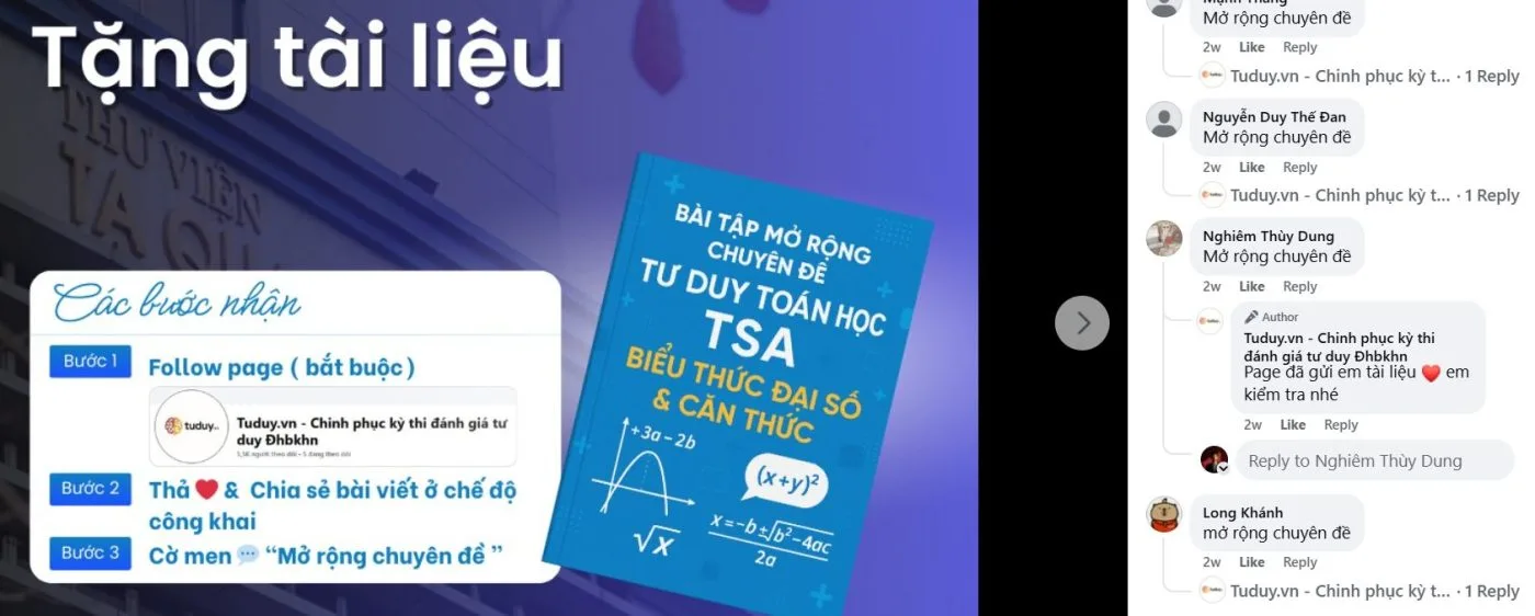 tài liệu mở rộng chuyên đề Toán TSA: Biểu thức đại số và căn thức