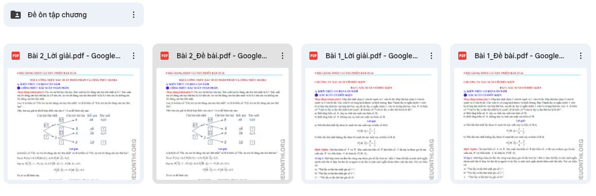 Toán 12 Chương 6 Xác suất có điều kiện