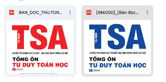 PDF Tổng ôn Toán Học TSA Tập 1, 2 Moon 2026
