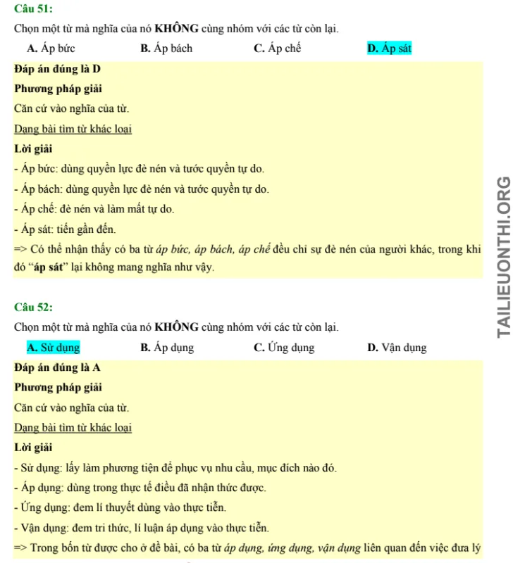 Tải đề thi thử HSA phần Ngôn ngữ & văn học số 32