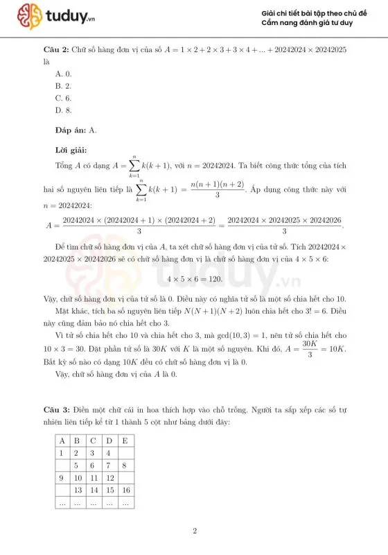 chủ đề số học tsa p2