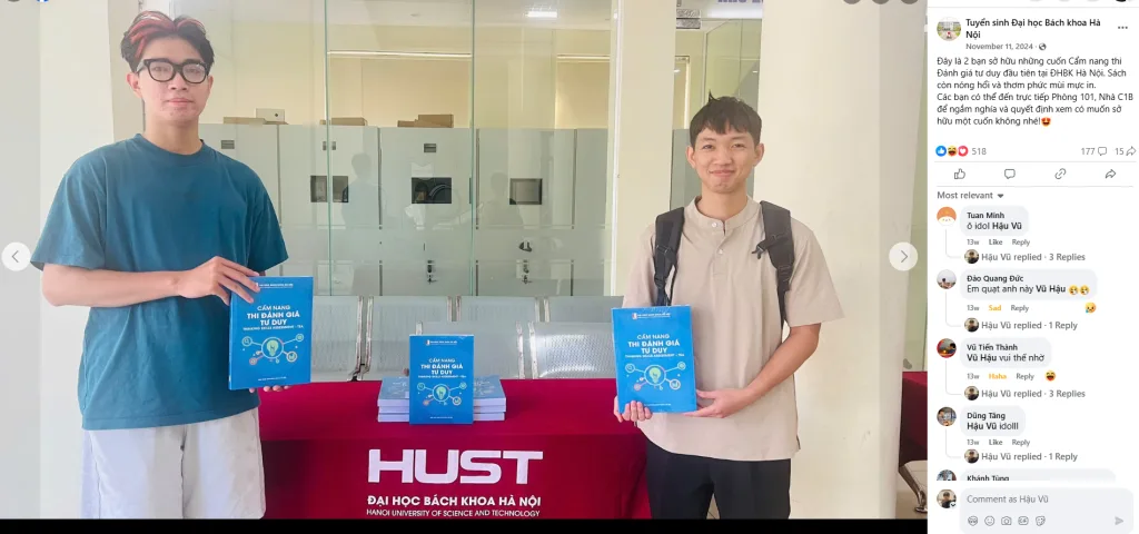 Review sách Cẩm nang thi đánh giá tư duy Bách khoa Hà Nội 2025
