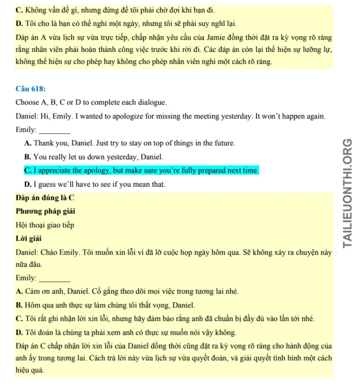 Tải đề thi thử đánh giá năng lực HSA Tiếng anh số 31