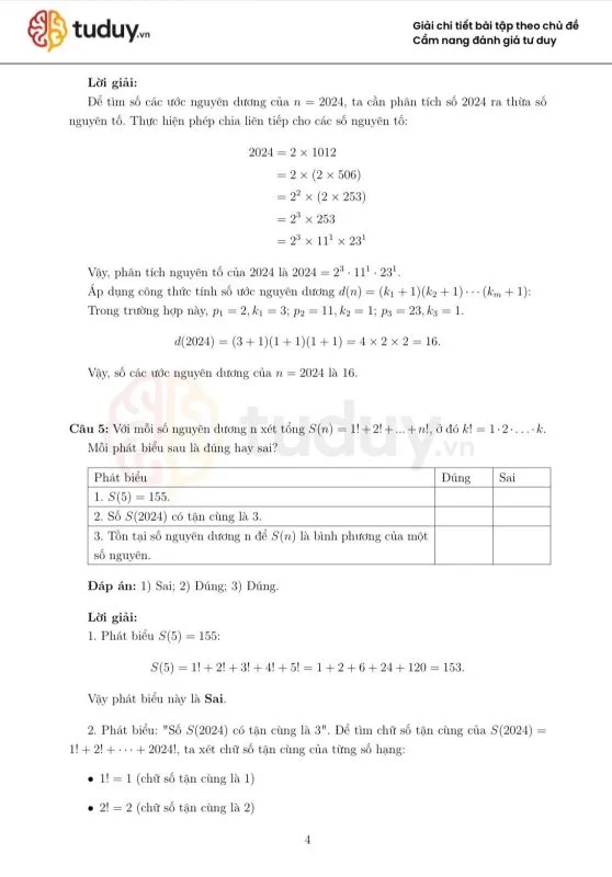 chủ đề số học ôn thi tsa p4