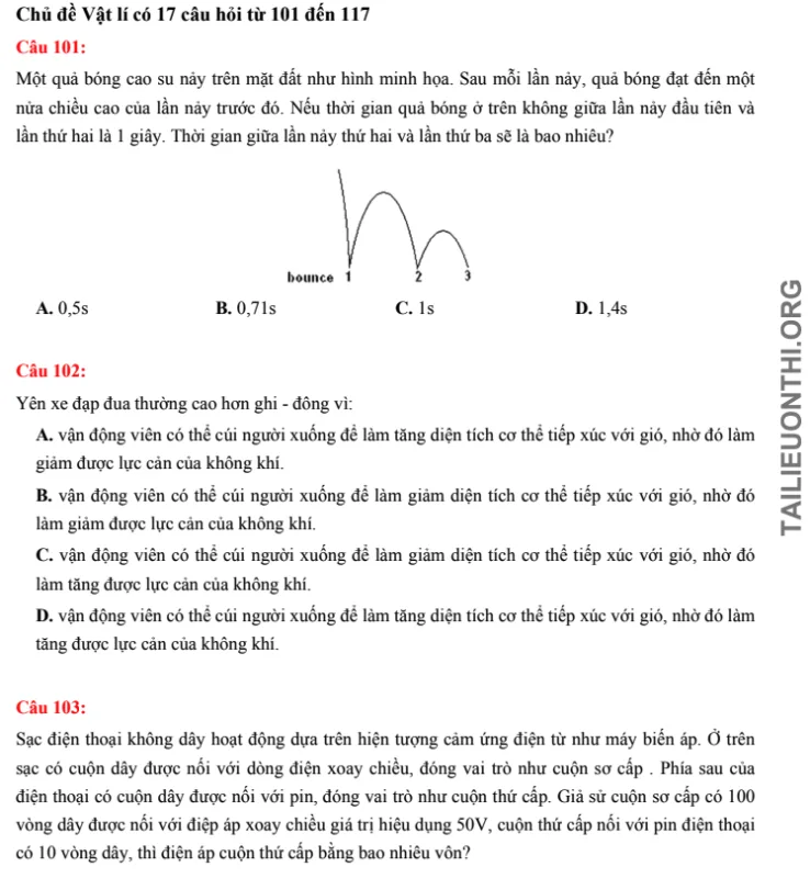 Tải đề thi thử đánh giá năng lực HSA phần Khoa học số 26
