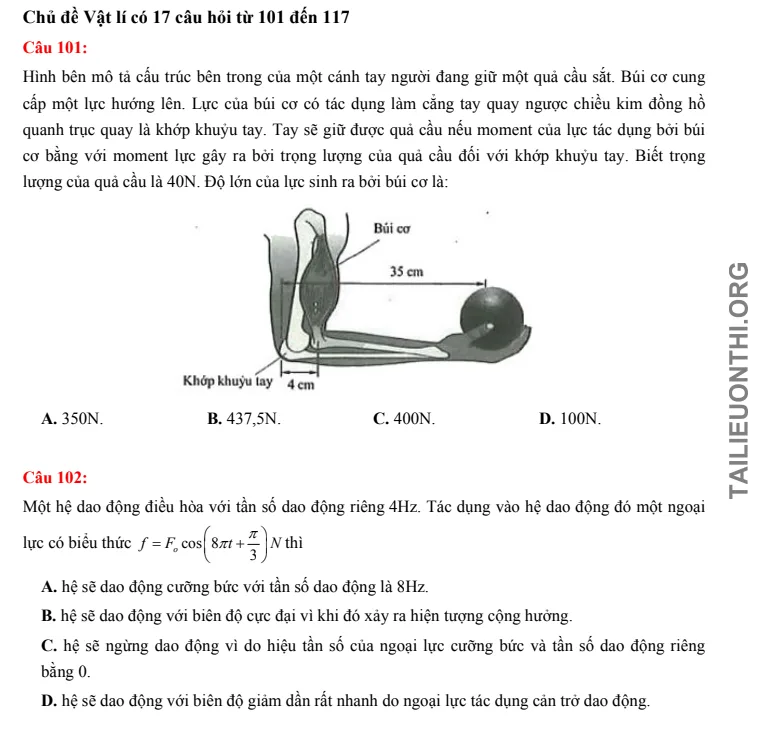 Tải đề thi thử đánh giá năng lực HSA phần Khoa học số 28