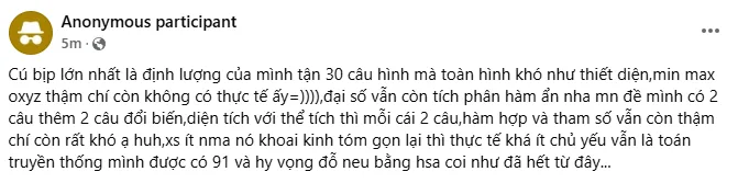 bài thi đnahs gia snawng  HSA nhiều hình 