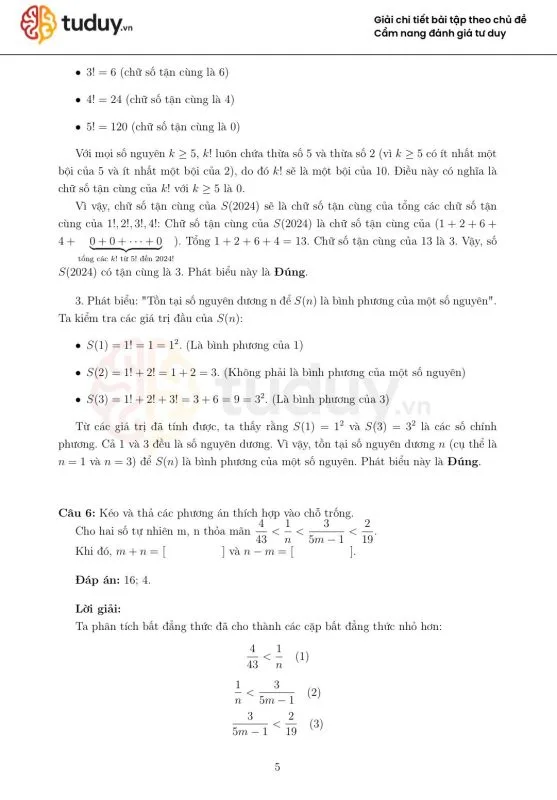 chủ đề số học ôn thi tsa p5