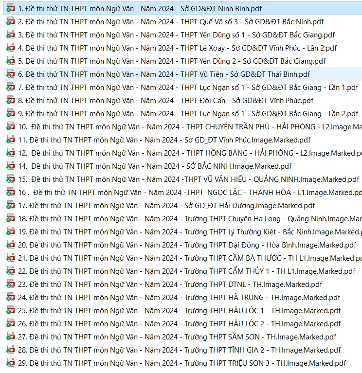 Tổng hợp đề thi thử TN THPT môn Ngữ Văn 2024 các trường, sở toàn quốc