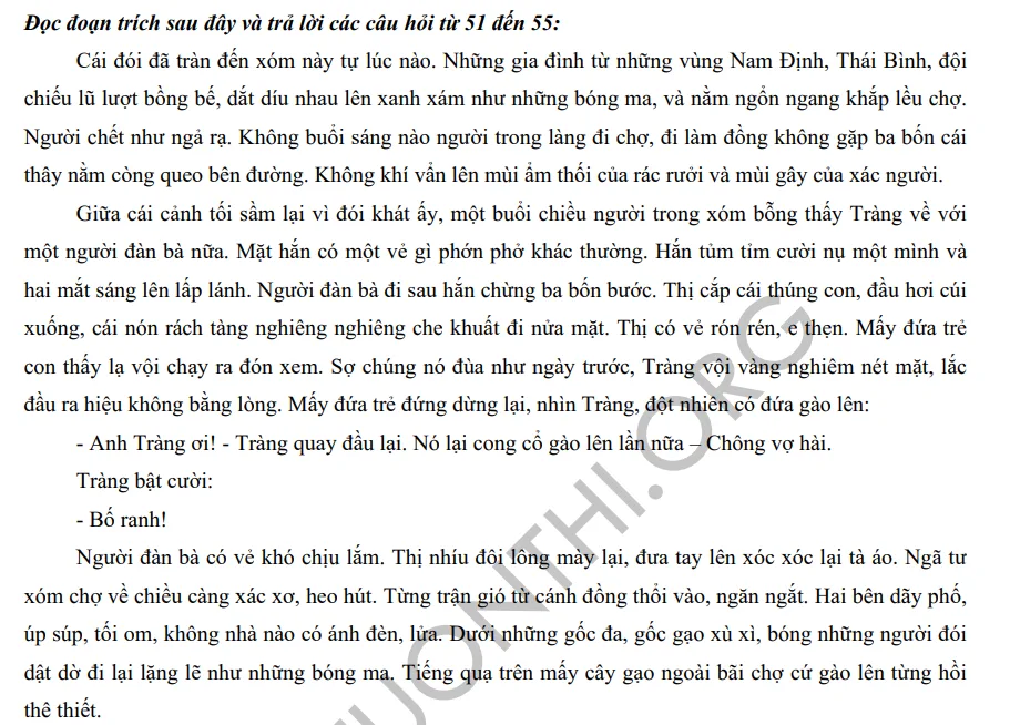 750 câu hỏi định tính Ngữ Văn - ôn thi đánh giá năng lực ĐHQG Hà Nội