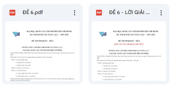 Đề thi đánh giá năng lực 2025 TPHCM số 6