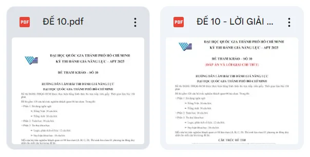 Đề thi đánh giá năng lực 2025 TPHCM số 10