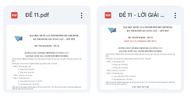 Đề thi đánh giá năng lực 2025 TPHCM số 11