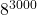 8^{3000}