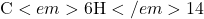 \text{C}<em>6\text{H}</em>{14}