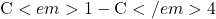 \text{C}<em>{1}-\text{C}</em>{4}