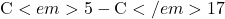 \text{C}<em>{5}-\text{C}</em>{17}