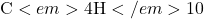 \text{C}<em>4\text{H}</em>{10}
